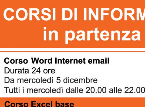 Da dicembre formazione sul pacchetto Office